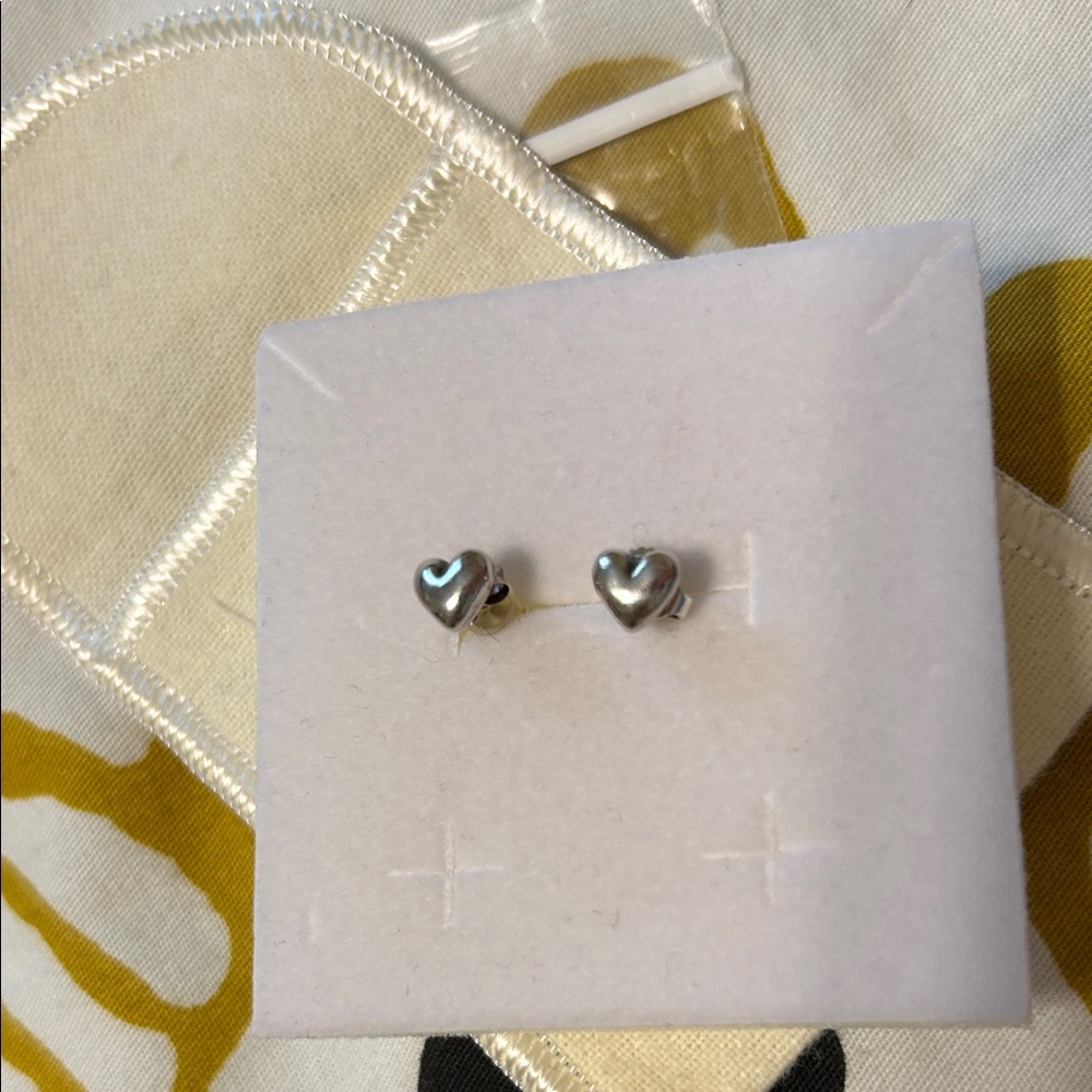James Avery Sterling heart stud earrings.